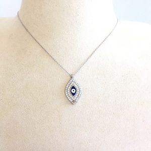 π§Ώ EVIL EYE π§Ώ Sterling Silver Adjustable Necklace